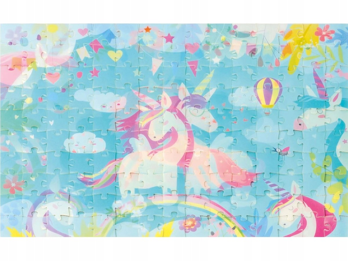 CRELANDO Puzzle do kolorowania Jednorożce 150 elementów 36 x 24,3cm