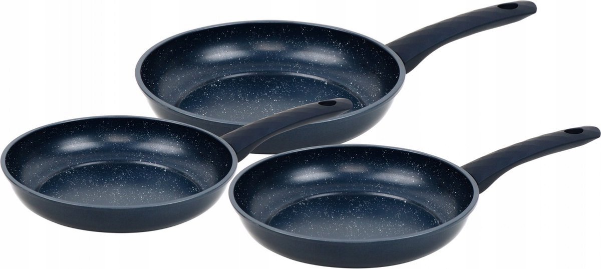 Zestaw patelni 3-częściowy Ø 20 + 24 + 28 cm indukcja HERZBERG