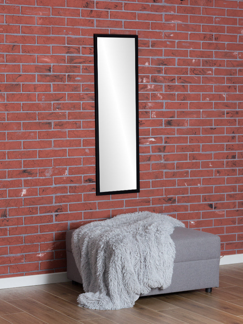 Lustro Profilmat w ramie WĄSKIEJ CZARNEJ 120X50cm PREMIUM