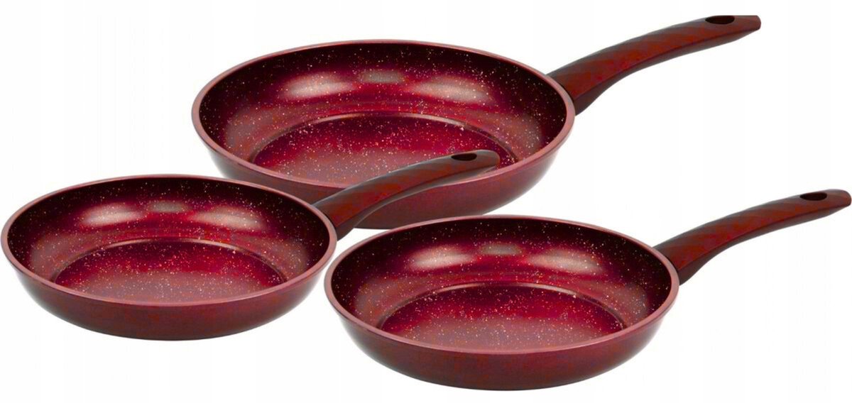 Zestaw patelni 3-częściowy Ø 20 + 24 + 28 cm indukcja HERZBERG