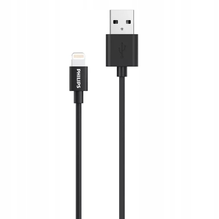 Kabel Philips USB-C type-C typ C do Apple Lightning 1.2m czarny