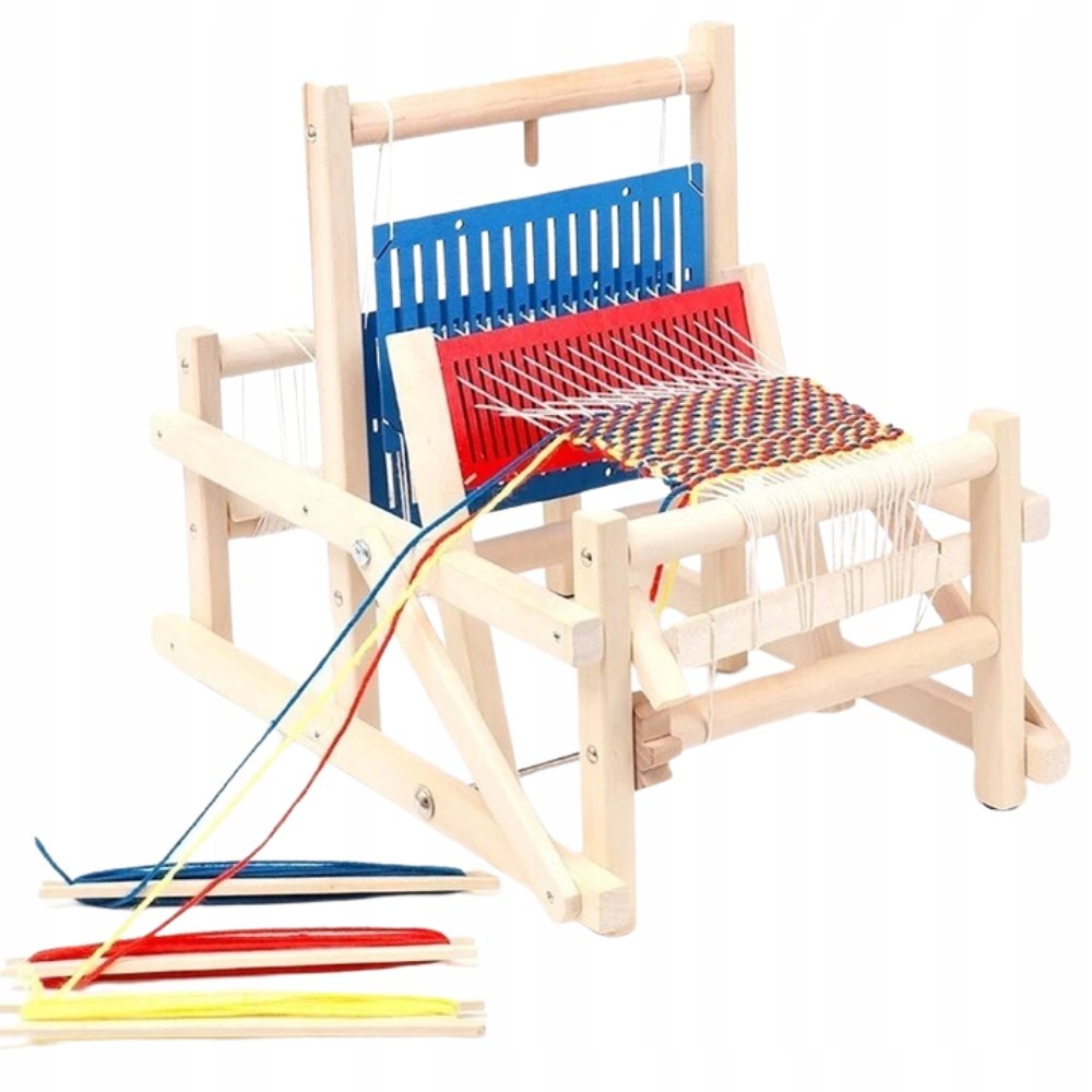 DREWNIANE MINI KROSNO DLA DZIECI WŁÓCZKA WARSZTAT ZESTAW MONTESSORI ZI-27