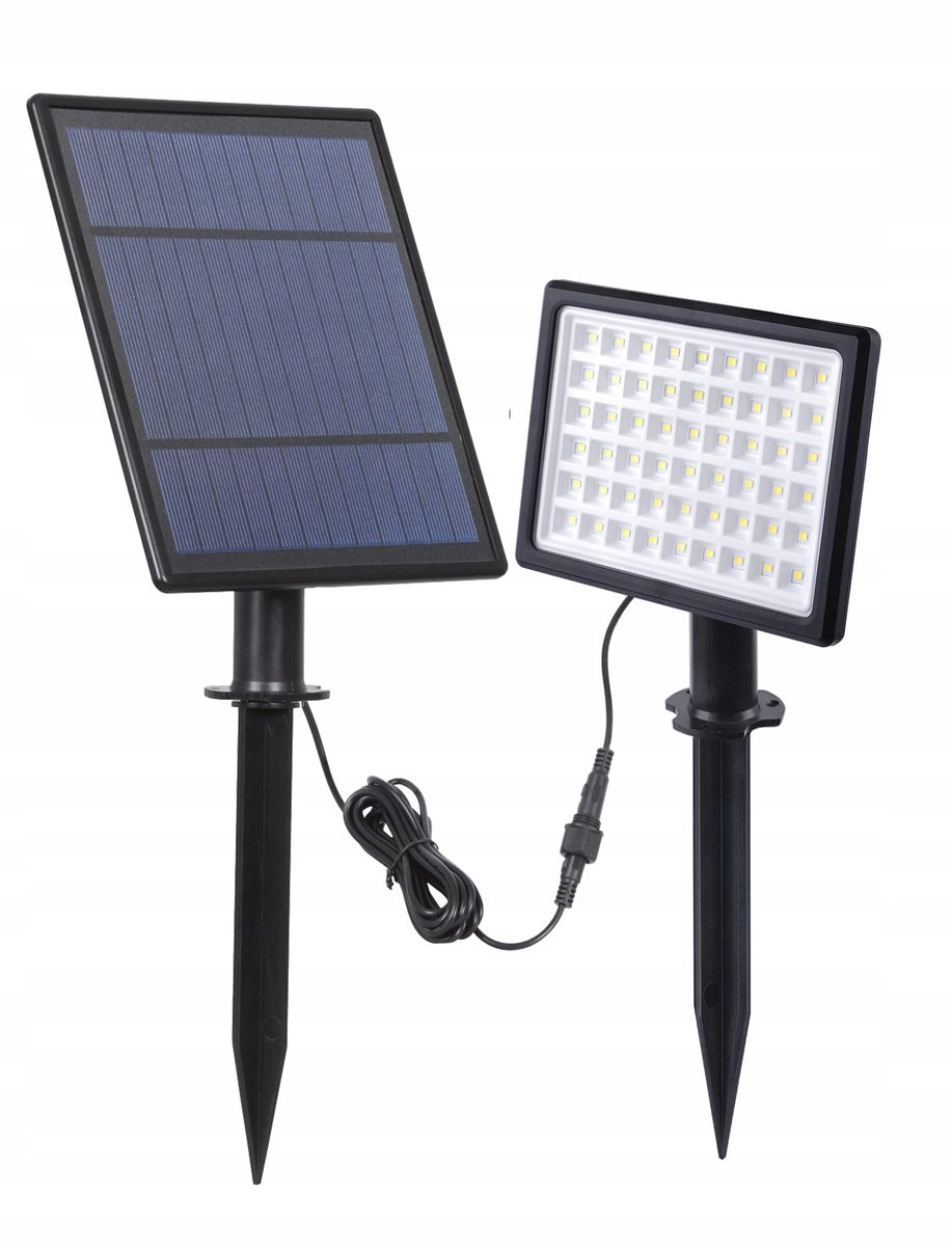 Lampa solarna LED 10W 6000K osobny panel czujnik zmierzchu ogrodowa 2 tryby