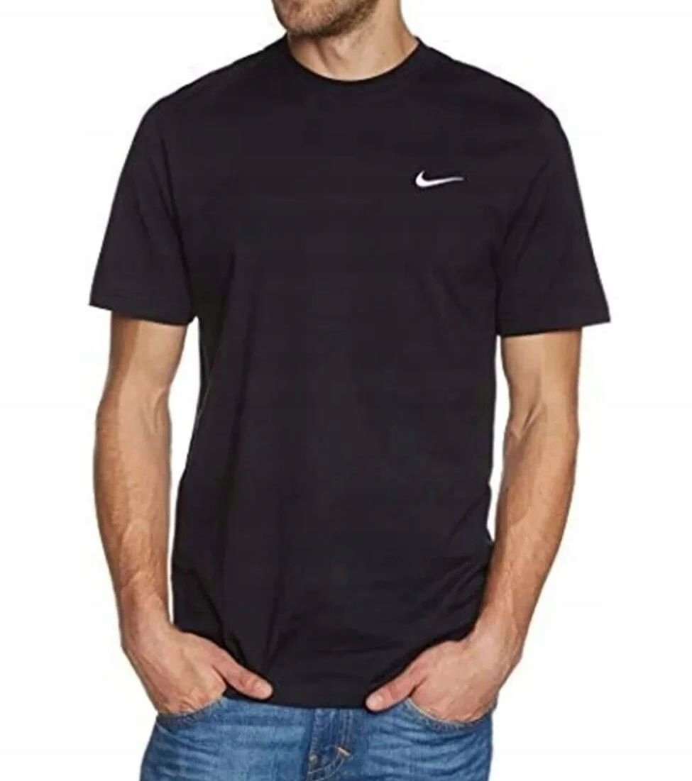 KOSZULKA NIKE MĘSKA BAWEŁNIANA T-SHIRT CZARNA OKRĄGŁY DEKOLT BV0507 r. XL