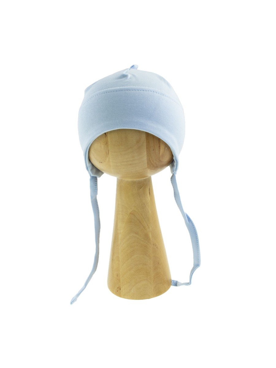 Niemowlęca czapka wiązana niebieska, Nicol,r.68