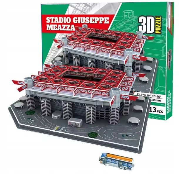 PUZZLE 3D STADION PIŁKARSKI GIUSEPPE MEAZZA SAN SIRO AC MILAN INTER 113 EL.