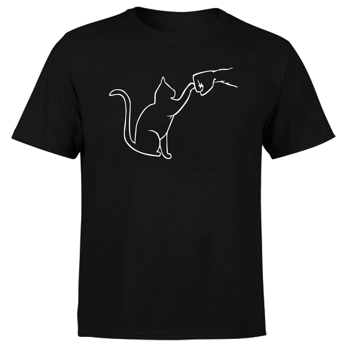 KOSZULKA MĘSKA Z NADRUKIEM CZŁOWIEK I KOT ZWIERZAK KOTEK ŚMIESZNA XXL