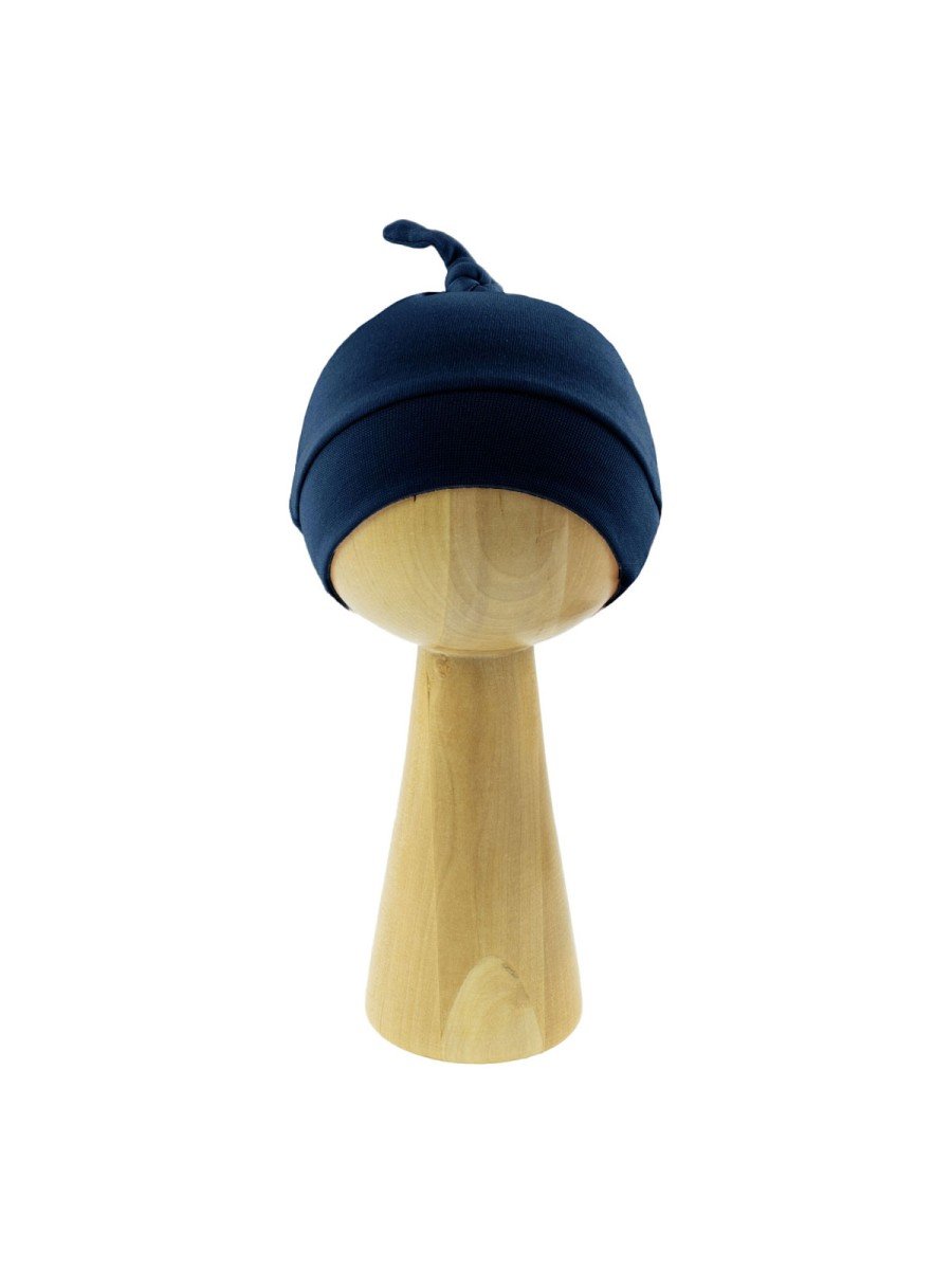 Niemowlęca czapka supełek granatowa, Nicol,r.52