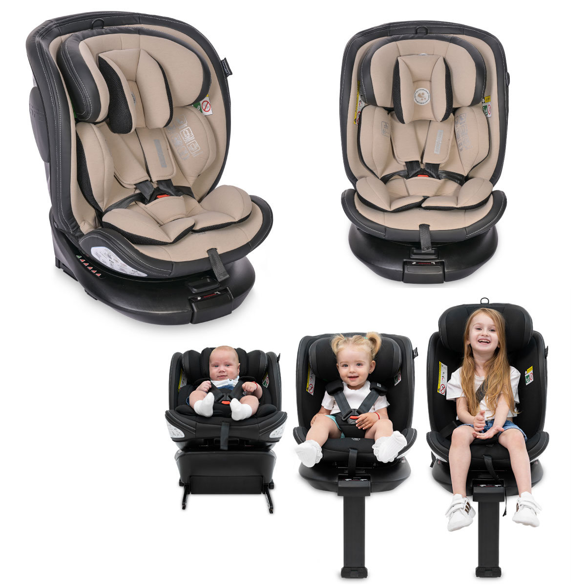 Fotelik obrotowy ISIZE ISOFIX od 0-36kg, 40-150cm LORELLI Estate