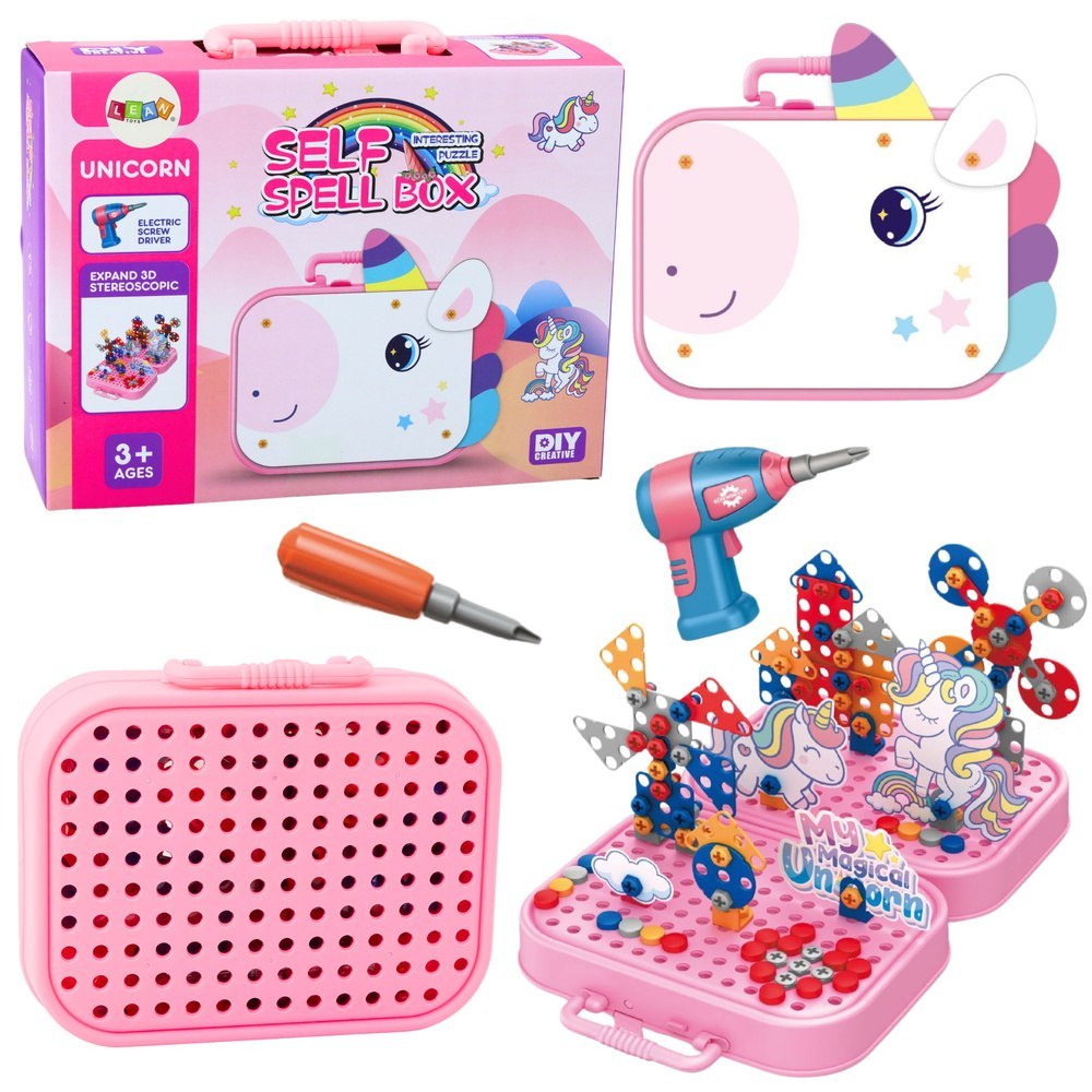 Zestaw Klocków Konstrukcyjnych Wkrętarka Jednorożec DIY