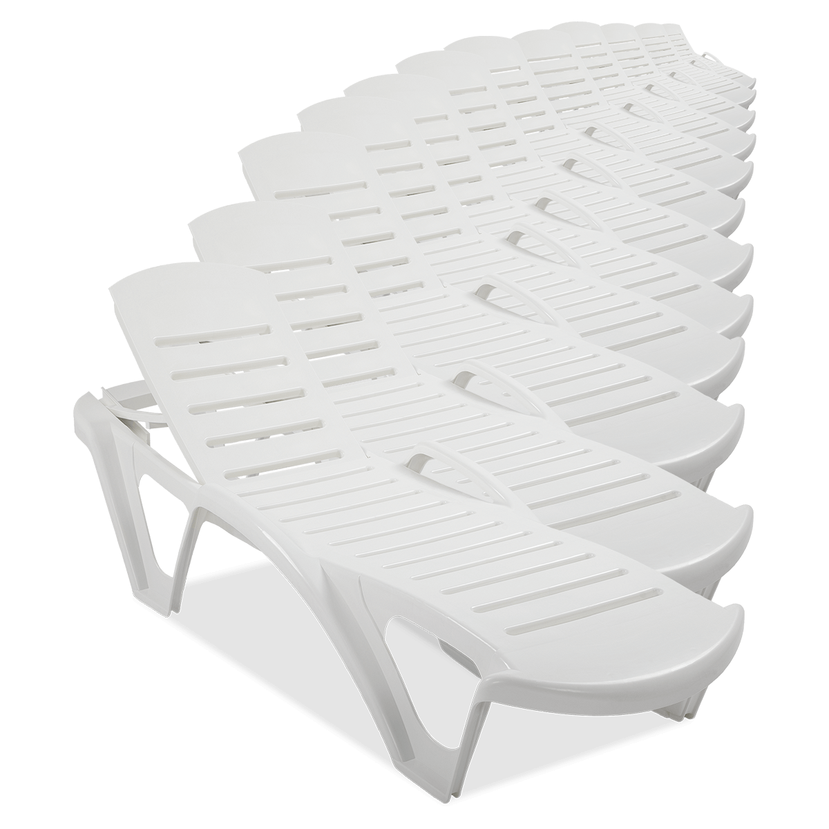 Leżak plażowy MONOBLOCK White 12x - Focus Garden