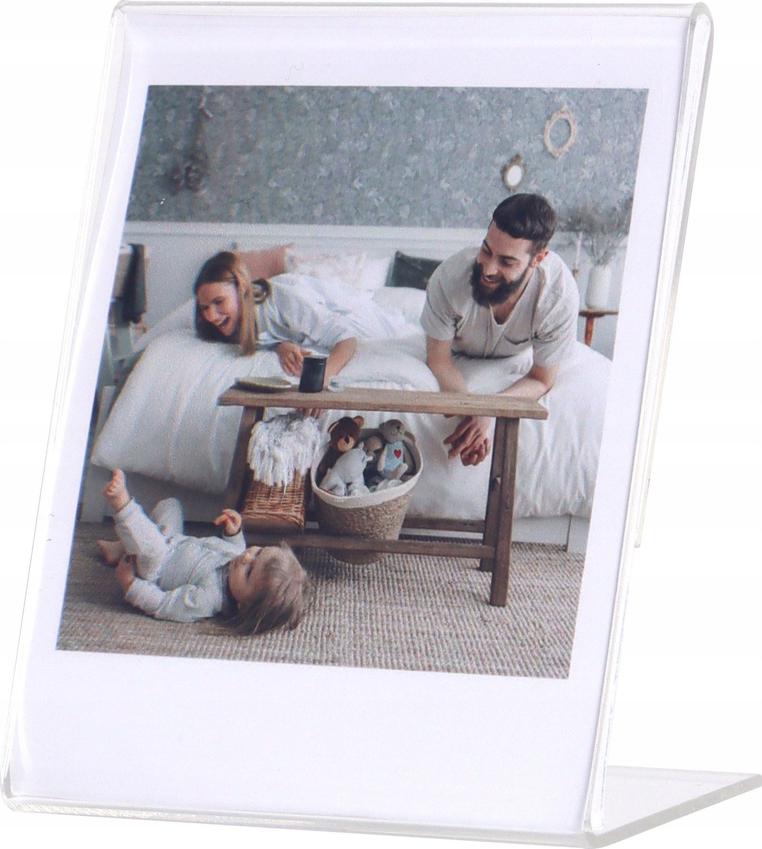 Ramka Stojąca Do Zdjęć Do Fuji Instax Wide 400 Square Polaroid 600 Sx70 Now / Przezroczysty / Orientacja Pionowa