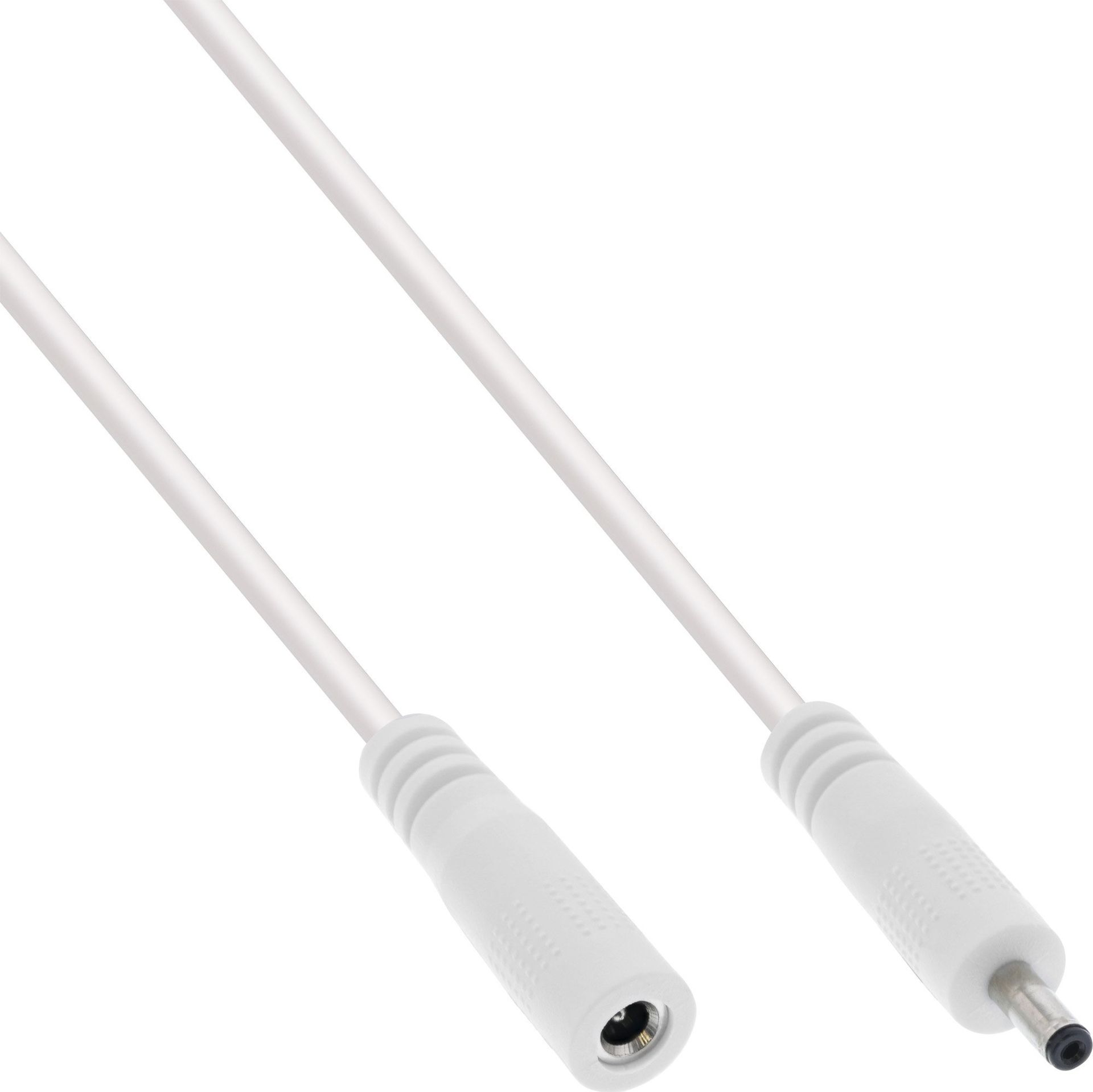 Kabel zasilający InLine InLine® DC extension cable, DC plug male/female 3.5x1.35mm, AWG 18, white, 5m