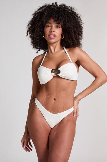 Hunkemöller Figi od bikini Cabo z wysokim stanem Biały