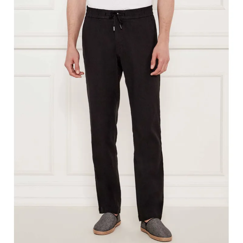 BOSS ORANGE Lniane spodnie Sanderson-L Regular Fit