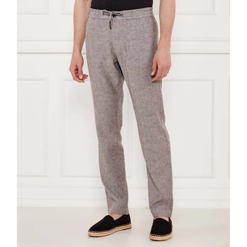 BOSS ORANGE Lniane spodnie Sanderson-L Regular Fit