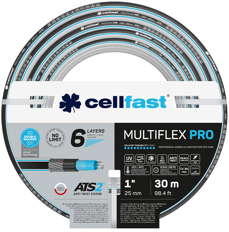 Wąż ogrodowy Cellfast Multiflex Pro 1″ 30 m 13-832