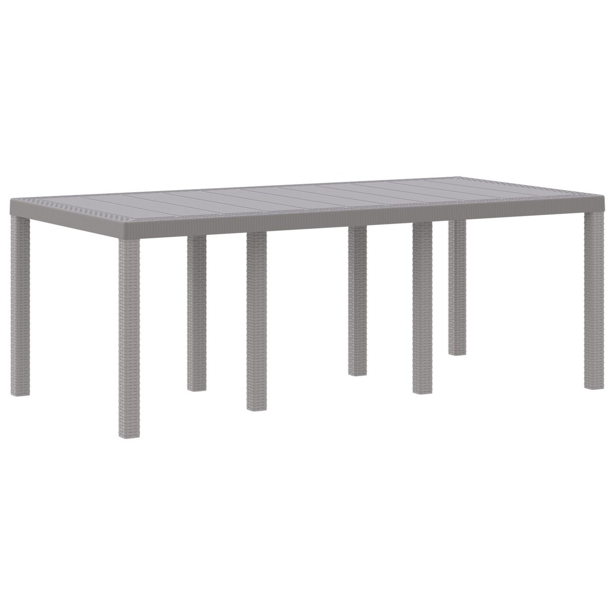 vidaXL Stół ogrodowy Jasnoszary 200x100x73 cm z Polirattanu