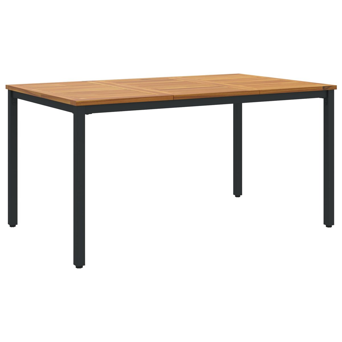 vidaXL Stół ogrodowy 150x90x75 cm z litego drewna akacjowego i metalu