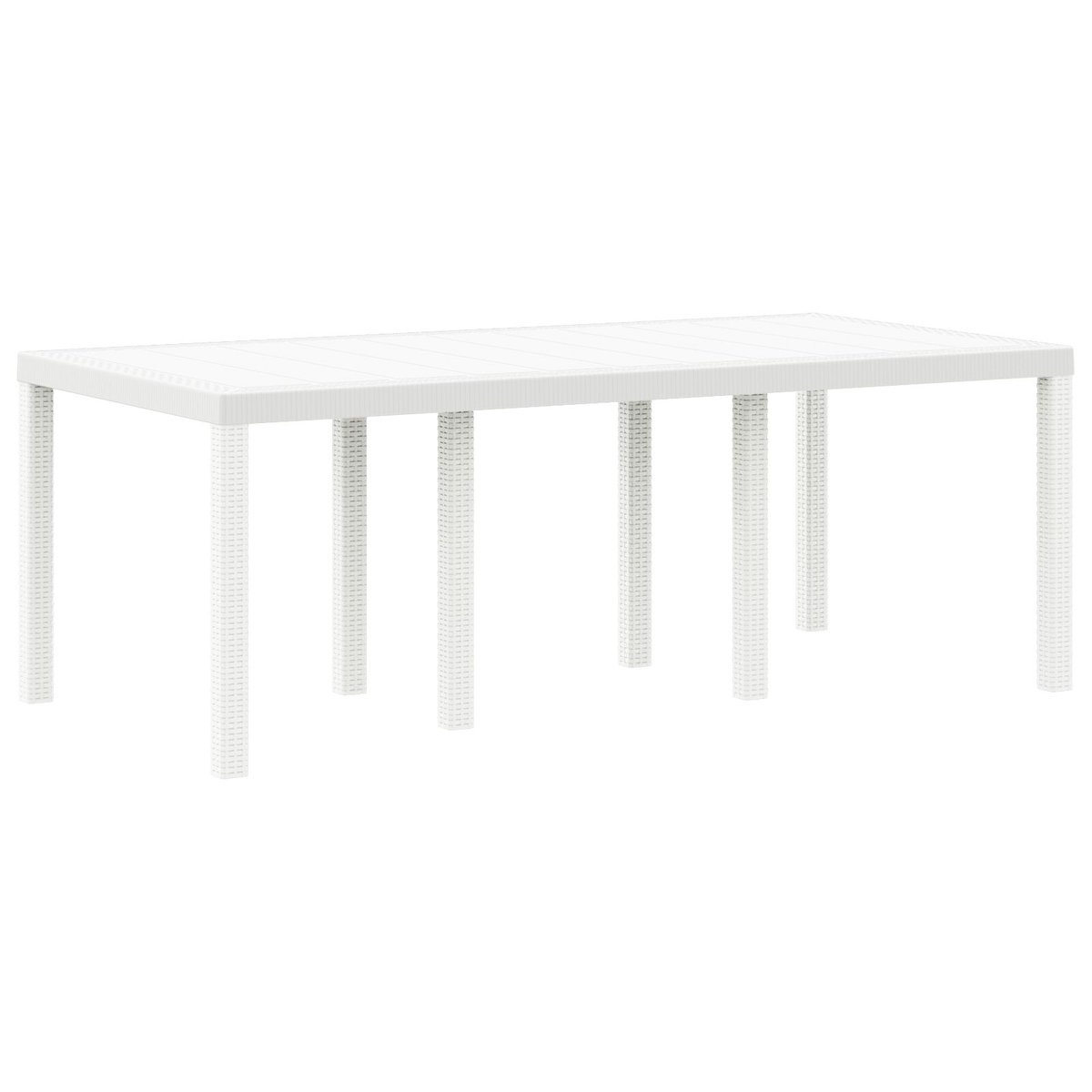 vidaXL Stół ogrodowy Biały 200x100x73 cm z polirattanu
