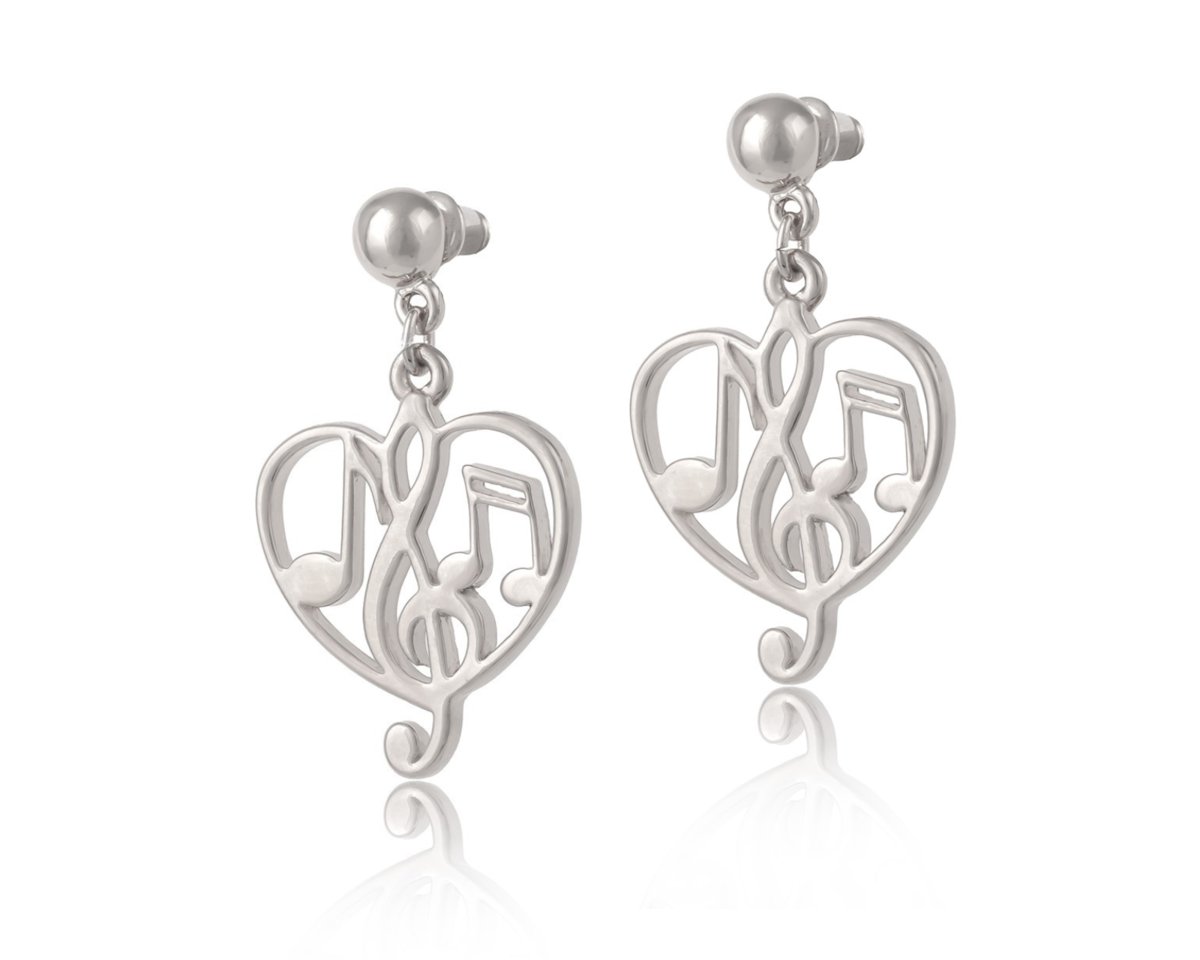 Kolczyki nutki w sercu z kolekcji Vintage Aria Martelle (P24/NUT/02AG)