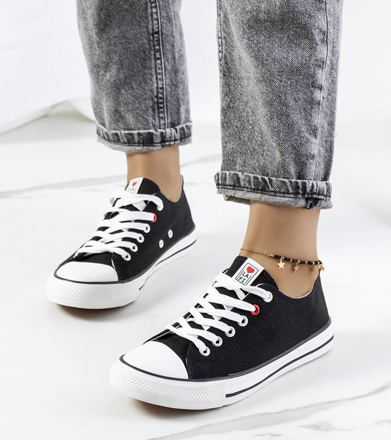 Czarne klasyczne trampki damskie Kolind-40