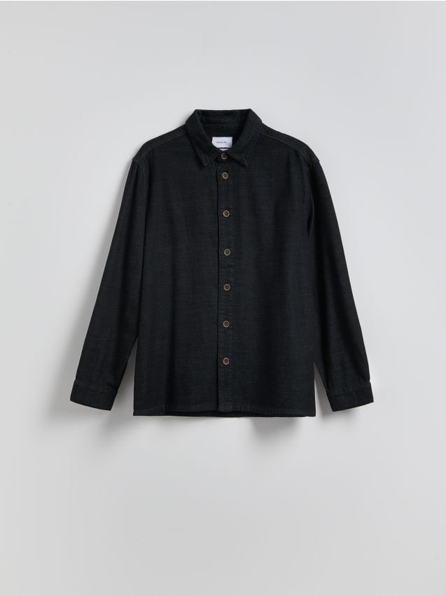 Reserved - Jeansowa koszula comfort fit - czarny