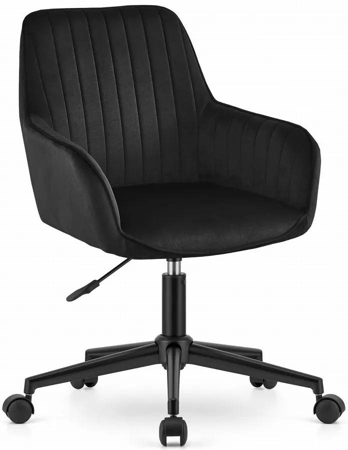 Elior Krzesło obrotowe welurowe czarne Z7-T05