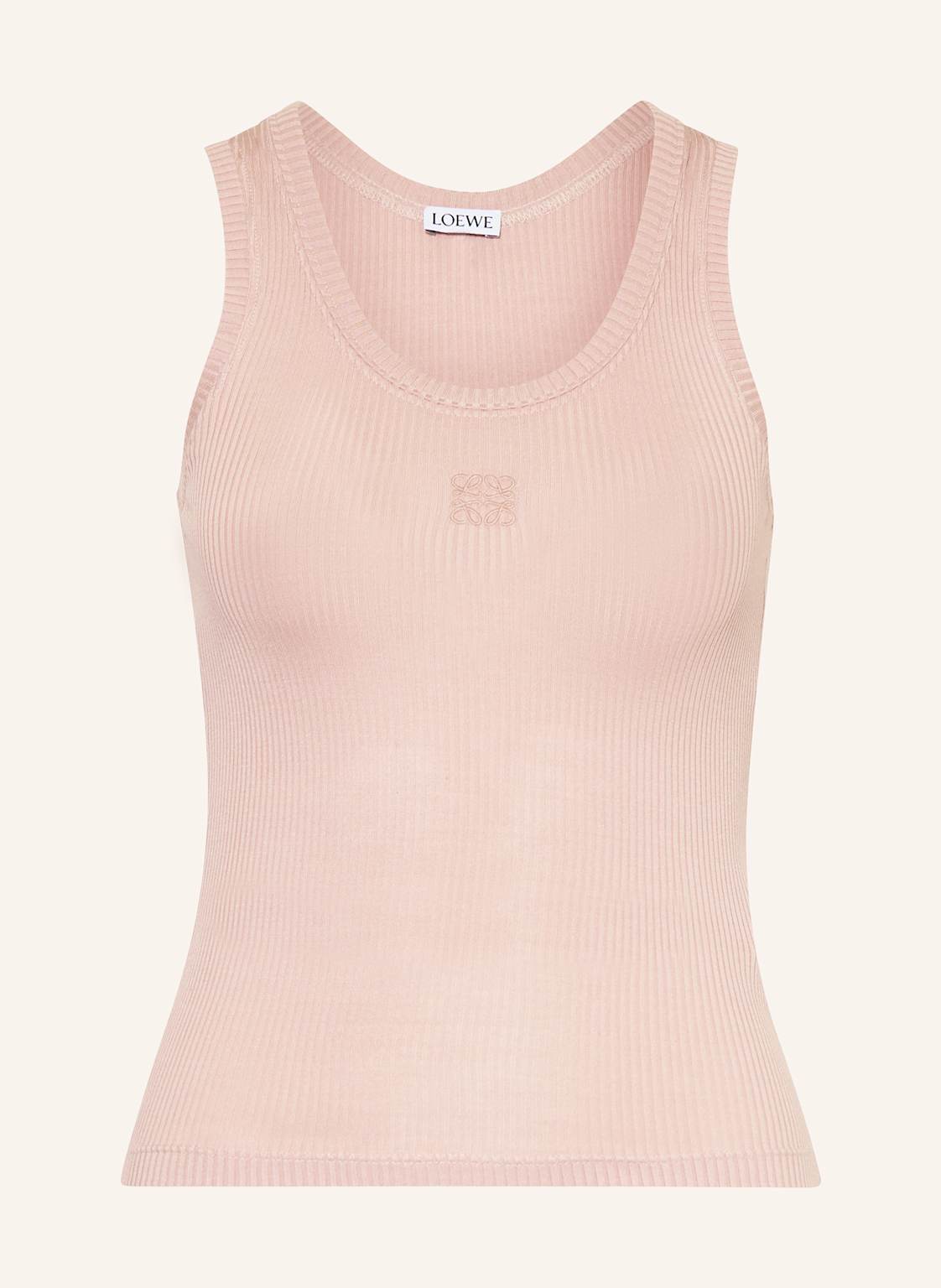 Loewe Tank Top Z Jedwabiu Anagram pink