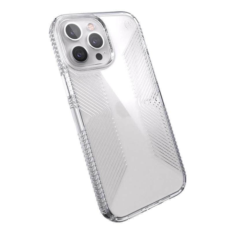 Speck Presidio Perfect-Clear with Grips - Etui iPhone 13 Pro Max / iPhone 12 Pro Max z powłoką MICROBAN (Clear)