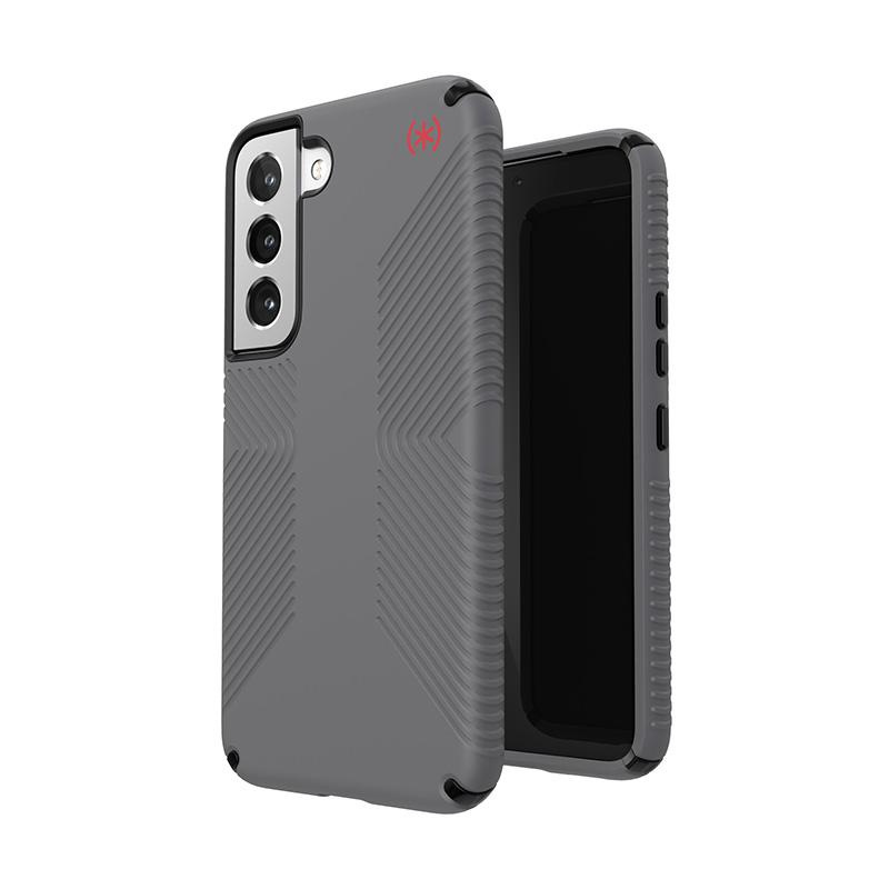 Speck Presidio2 Grip - Etui Samsung Galaxy S22 z powłoką MICROBAN (Graphite Grey/Black)