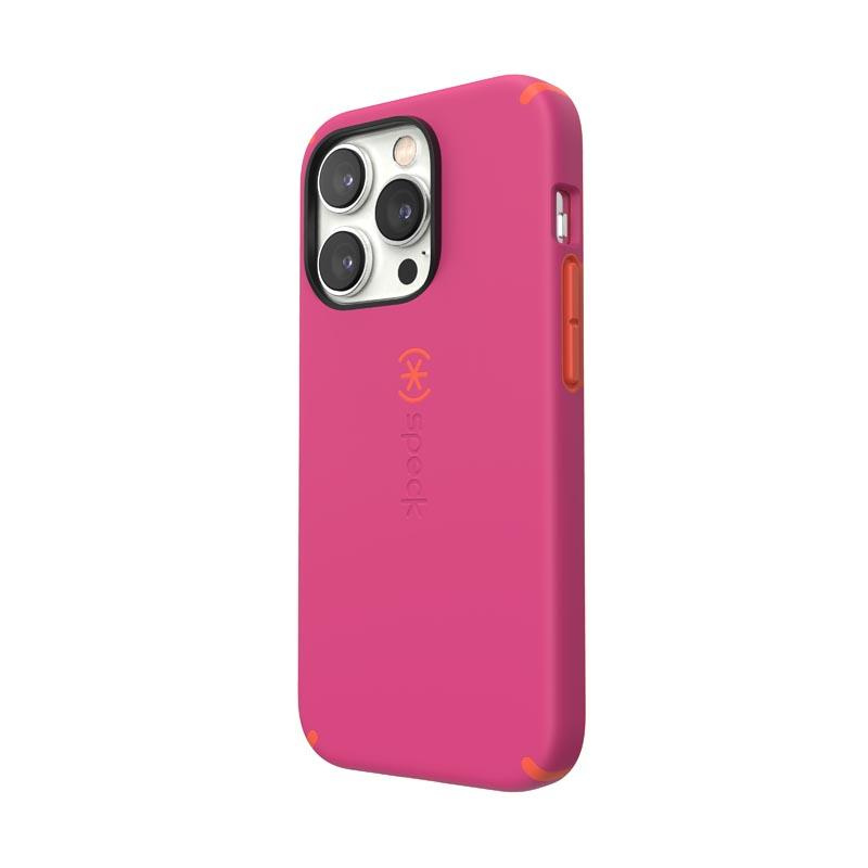 Speck CandyShell Pro + MagSafe - Etui iPhone 14 Pro z powłoką MICROBAN (Digital Pink / Energy Red)