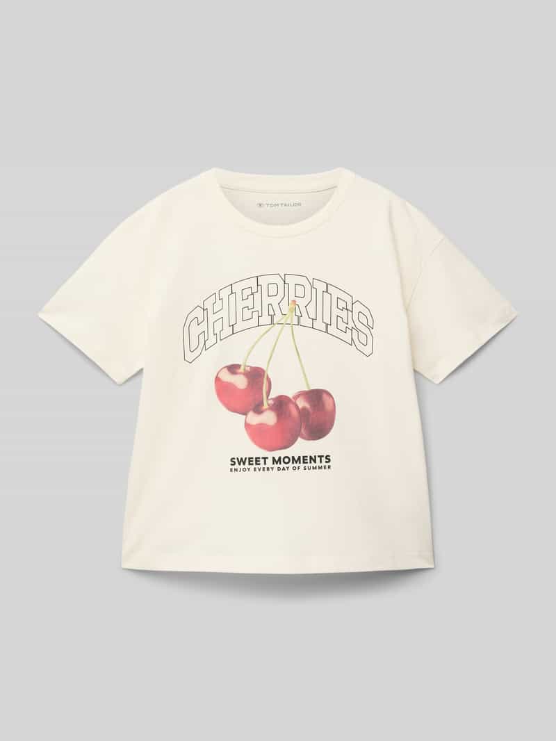 T-shirt o kroju oversized z czystej bawełny