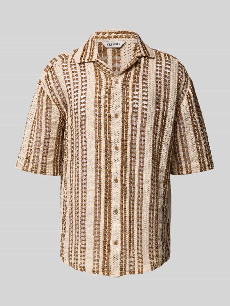 Koszula casualowa o kroju regular fit z kołnierzem z połami model ‘DANI’