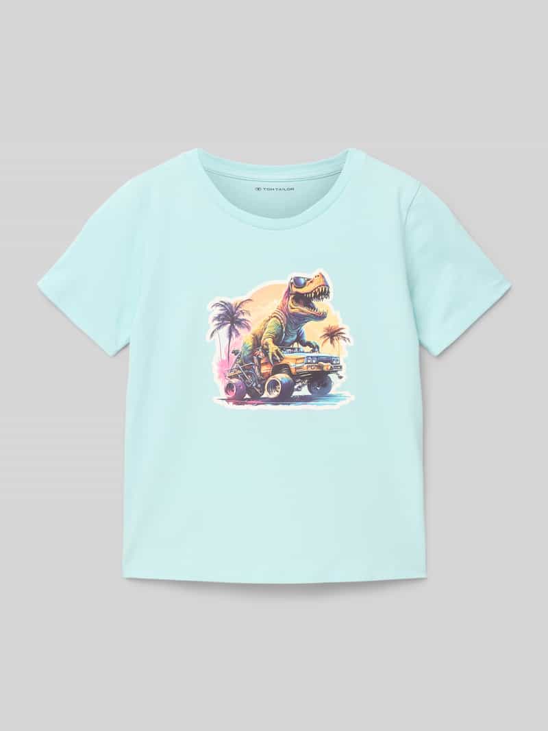 T-shirt o kroju regular fit z czystej bawełny