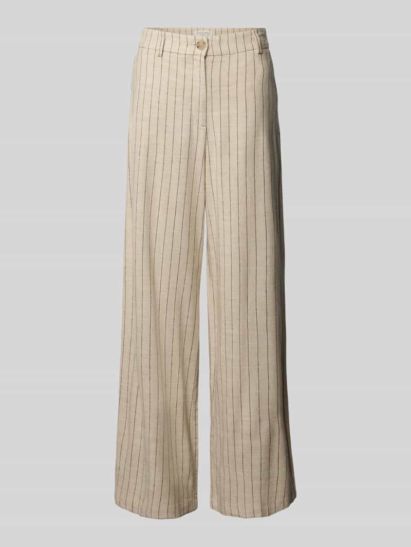 Spodnie materiałowe z wpuszczanymi kieszeniami w stylu francuskim