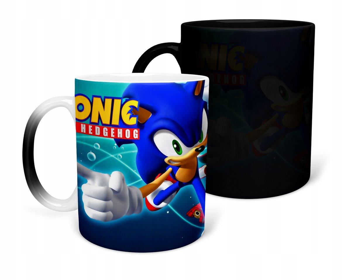 KUBEK MAGICZNY Z NADRUKIEM- PREZENT SONIC RÓŻNE WZORY DO WYBORU+ IMIĘ