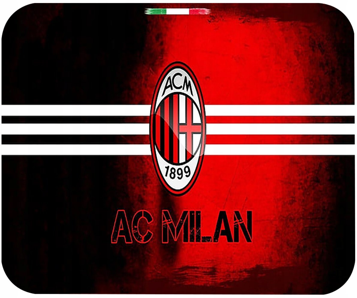 PODKŁADKA POD MYSZKĘ Z AC MILAN KLUBY PIŁKA PREZENT -TEKST -29X36