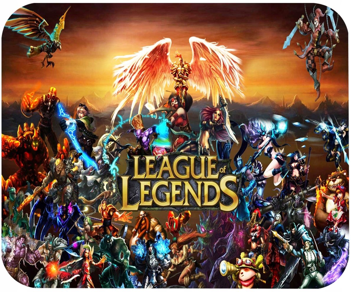 PODKŁADKA POD MYSZKĘ Z LEAUGUE OF LEGENDS GRY PREZENT -TEKST -29X36
