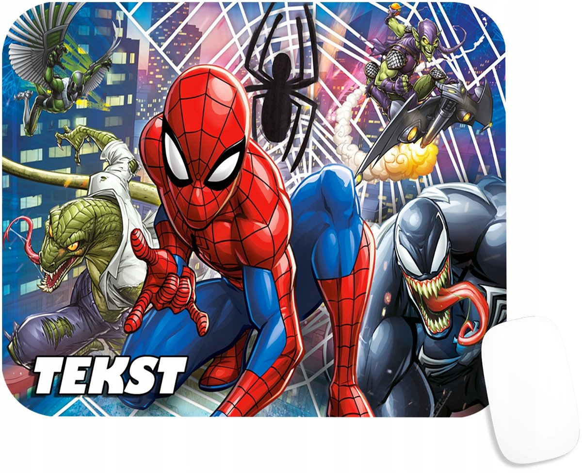 PODKŁADKA POD MYSZKĘ Z NADRUKIEM SPIDERMAN AVENGERS - TEKST -20X24