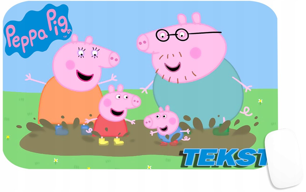 PODKŁADKA POD MYSZKĘ Z NADRUKIEM BAJKI DZIECI PREZENT -TEKST -29X36