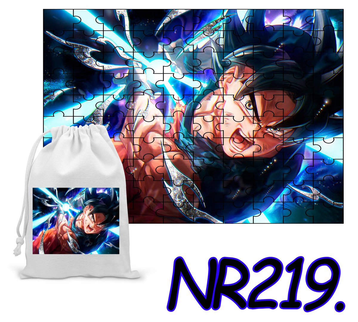 PUZZLE 70 EL. UKŁADANKA PREZENT DRAGONBALL ANIME + WORECZEK Z NADRUKIEM