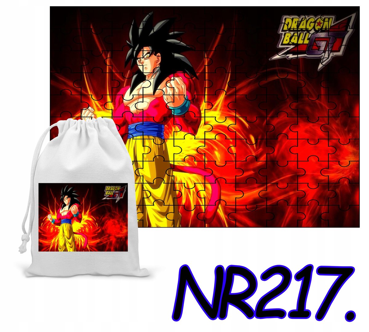 PUZZLE 252 EL. UKŁADANKA PREZENT DRAGON BALL + WORECZEK Z NADRUKIEM