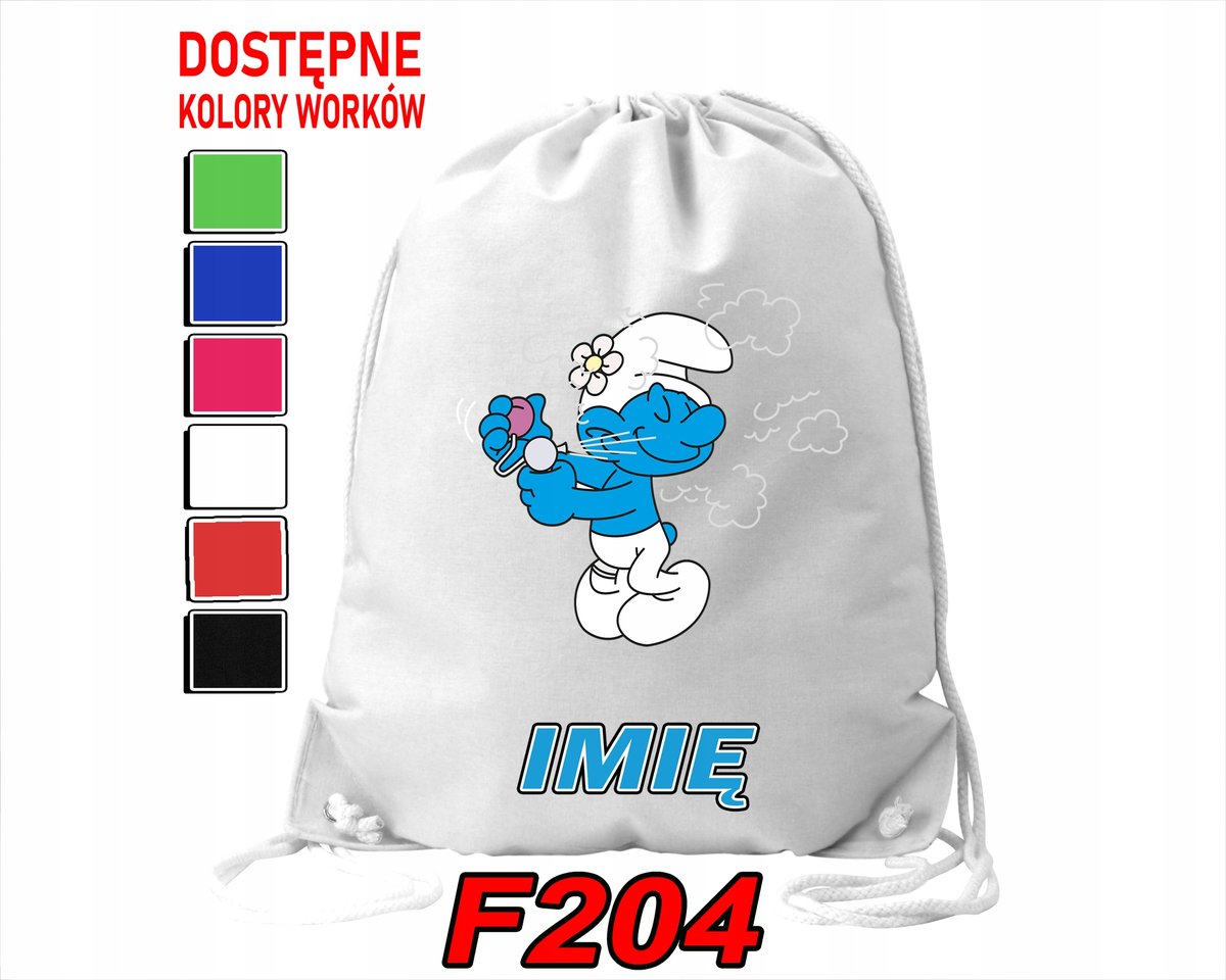 WOREK SZKOLNY NA WF SPORTOWY NA BUTY DLA DZIECI WYBRANE WZORY- IMIĘ