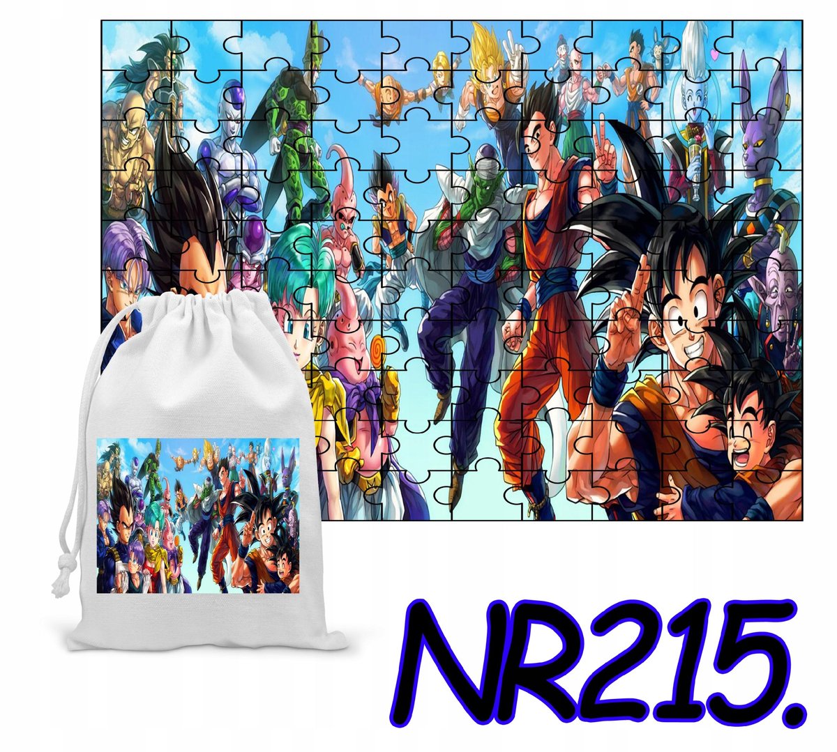 PUZZLE 192 EL. UKŁADANKA PREZENT DRAGONBALL ANIME + WORECZEK Z NADRUKIEM