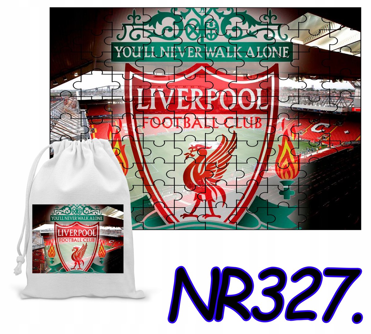 PUZZLE 252 EL. UKŁADANKA LIVERPOOL KLUBY PREZENT + WORECZEK Z NADRUKIEM