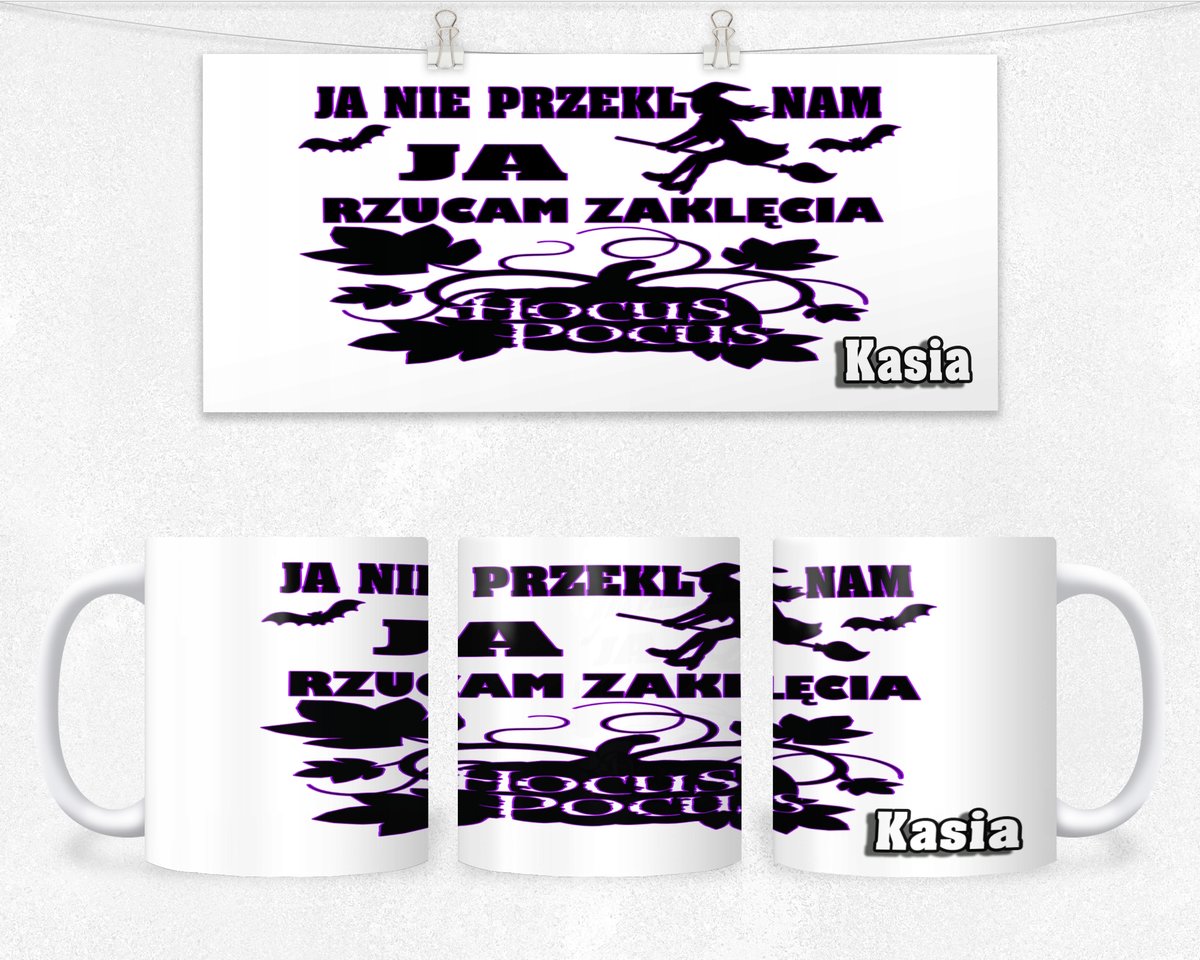 KUBEK PREZENT DLA NIEJ ŚMIESZNY NAPIS +IMIĘ