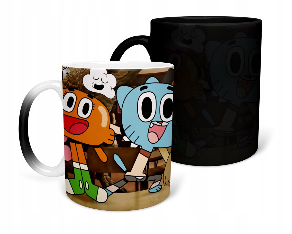 KUBEK MAGICZNY Z NADRUKIEM- PREZENT GUMBALL RÓŻNE WZORY DO WYBORU+ IMIĘ