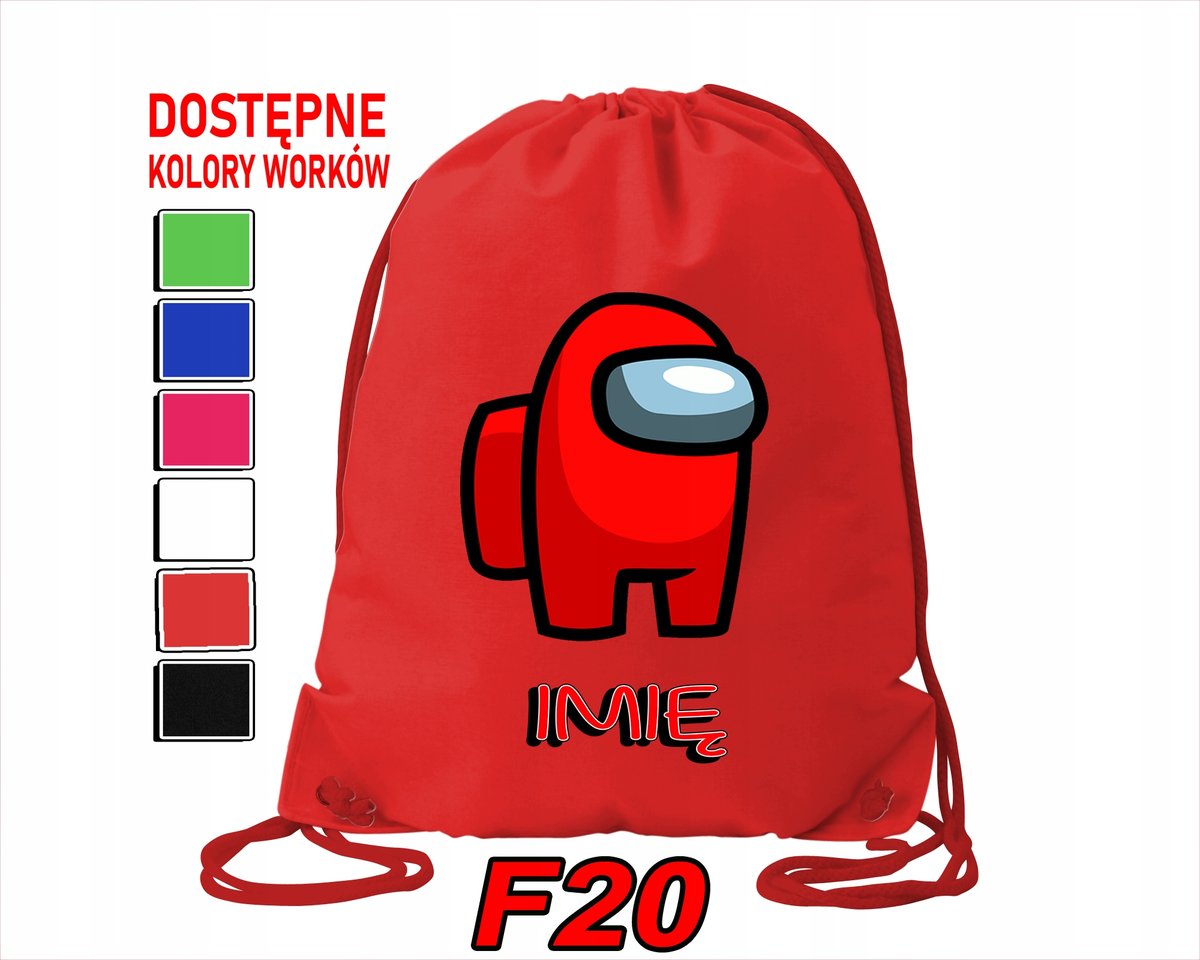 WOREK SZKOLNY NA WF TRENING SPORTOWY Z NADRUKIEM KOSMONAUCI - IMIĘ