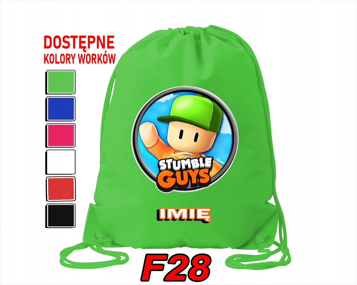 WOREK SZKOLNY NA WF TRENING SPORTOWY Z NADRUKIEM STAMBEL GUYS -IMIĘ